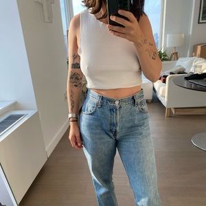 zara white tank top